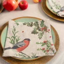 3002SU-WB Linoroom Napkins Winter Bullfinch WEB 7